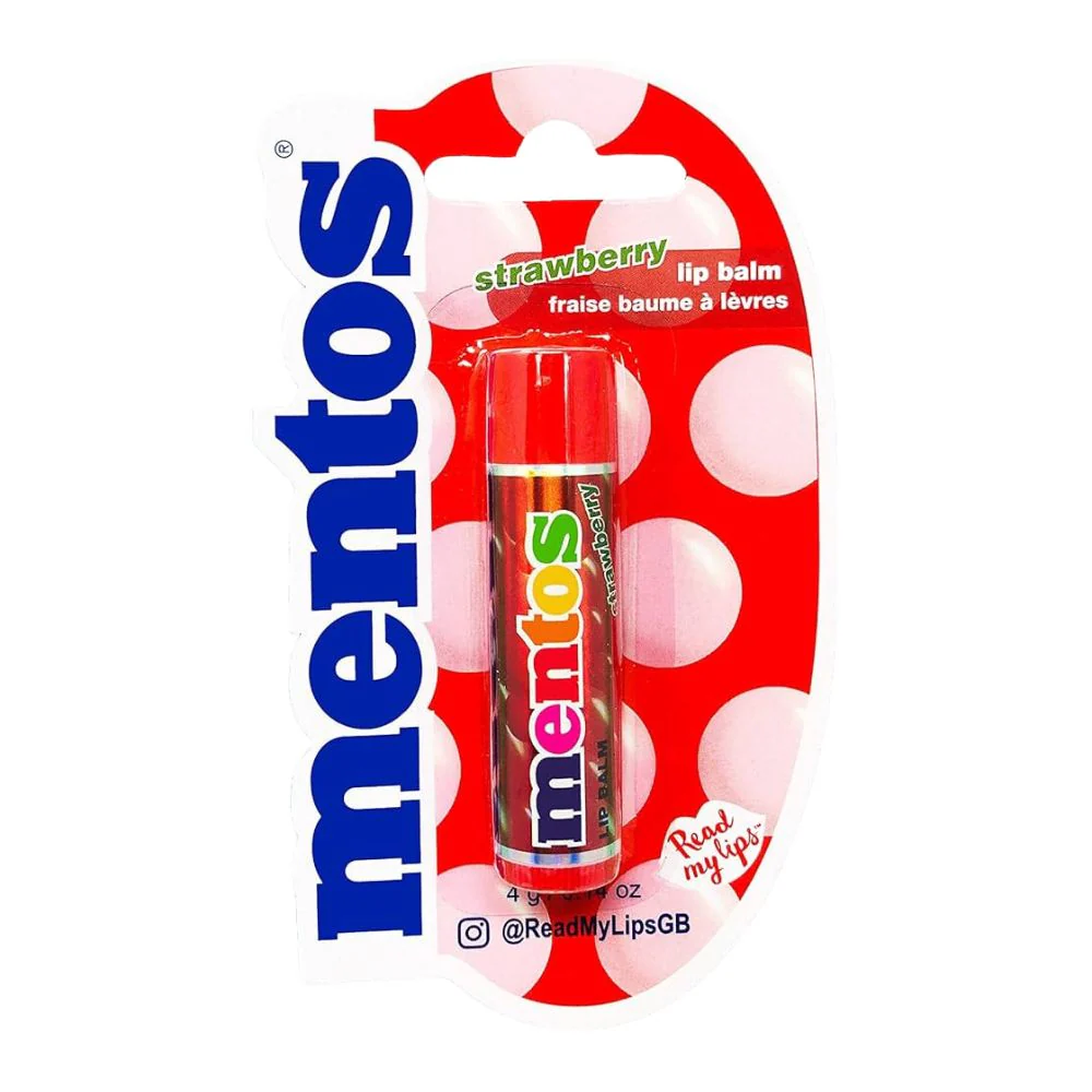 Mentos Strawberry Lip Balm, burro cacao al gusto di fragola da 4g