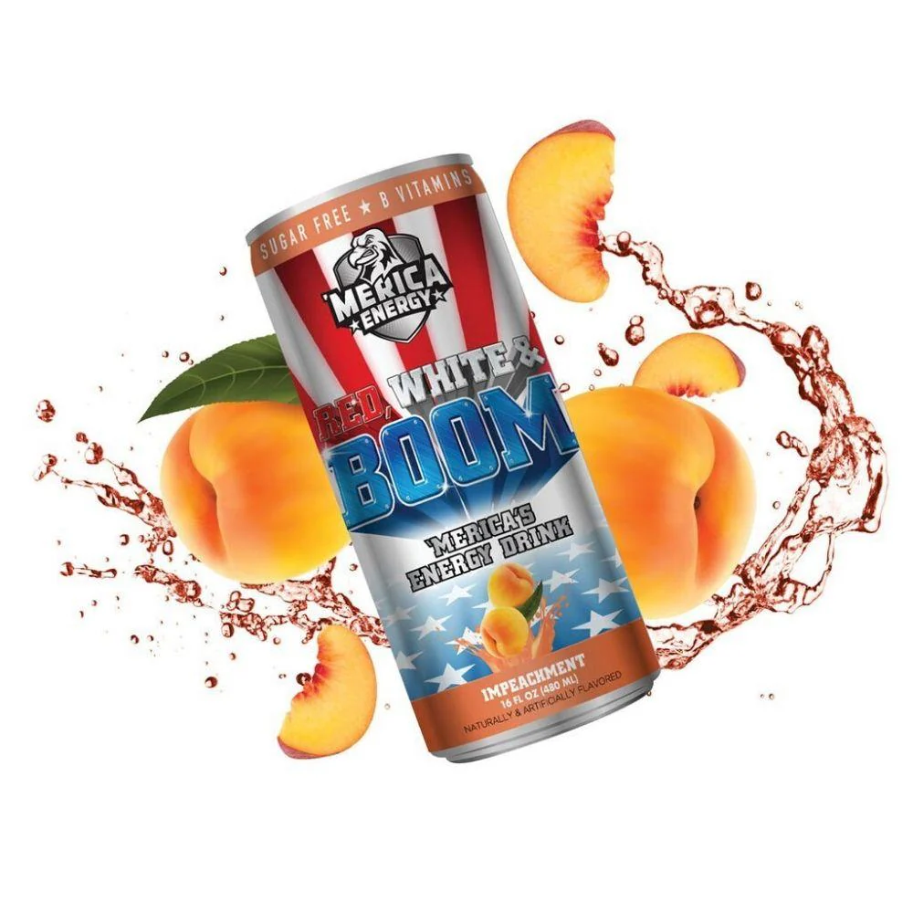 'Merica Energy Red White & Boom ImPEACHment, energy drinks alla pesca da 480 ml - Image 2