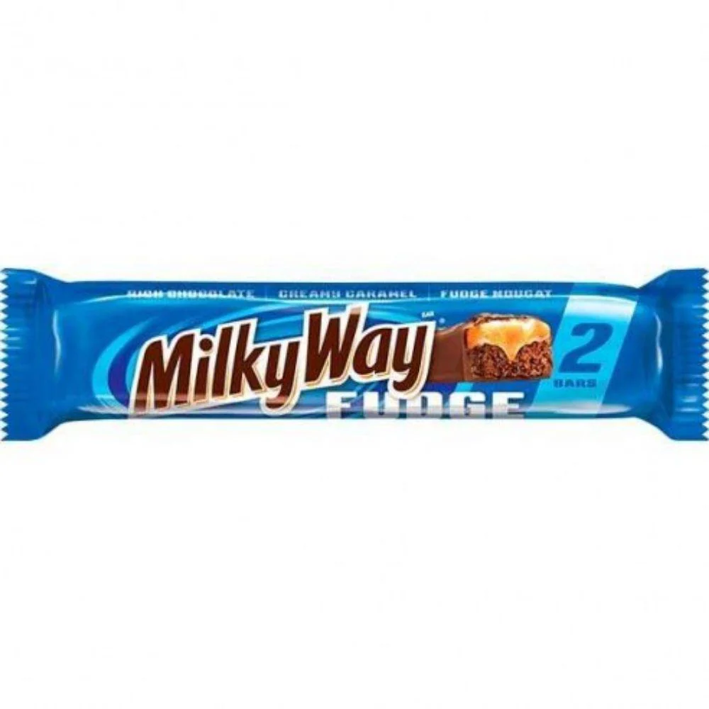 MilkyWay Fudge, due barrette al cioccolato ripiene di caramello e torrone fondente da 85.1g