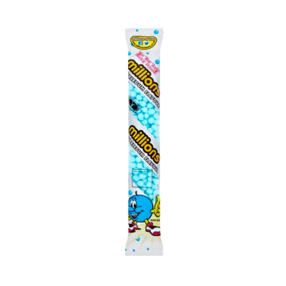 Millions Tubes Bubblegum, caramelle alla frutta da 60g