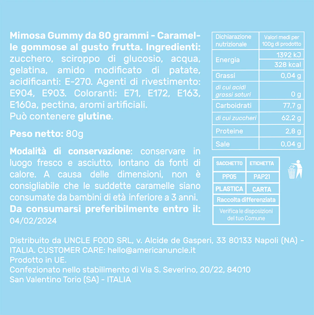 Mimosa Gummy, busta di caramelle gommose per una super donna da 80 g - Image 2