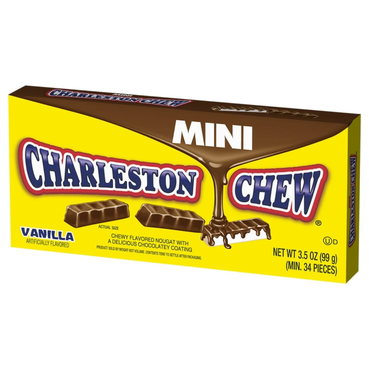 Mini Charleston Chew, morbido torrone rivestito di cioccolato al latte da 99g