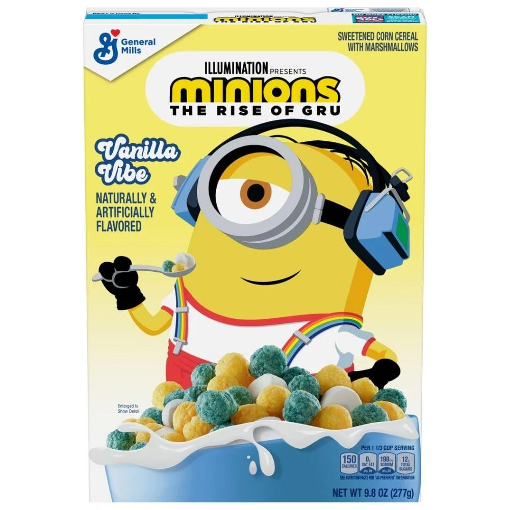 Minions Vanilla Vibe Cereal, cereali alla vaniglia con marshmallows da 277g