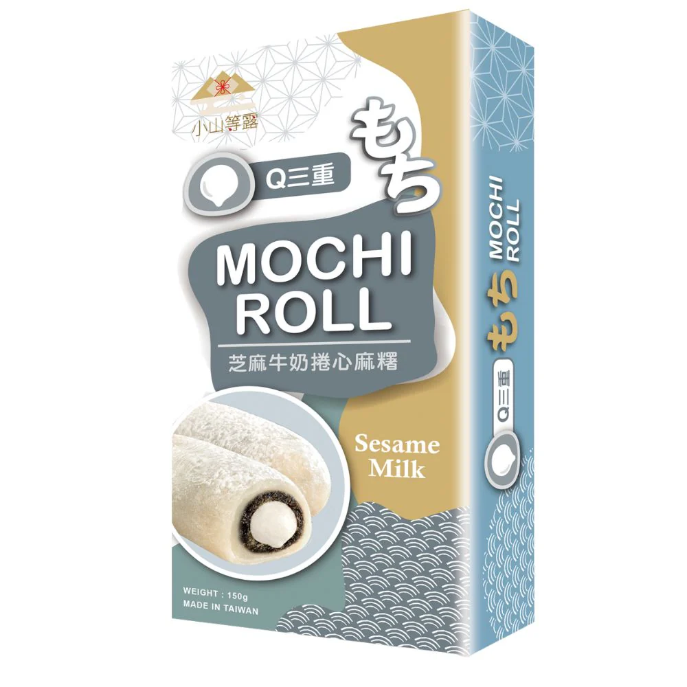 Yi Xi Food Japanese Mochi Roll Sesamo Milk, mochi di sesamo ripieni di crema al latte da 150g