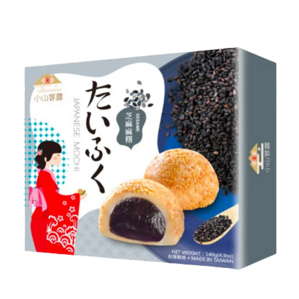 Yi Xi Food Japanese Mochi Sesame, mochi di sesamo ripieni di crema al latte da 140g