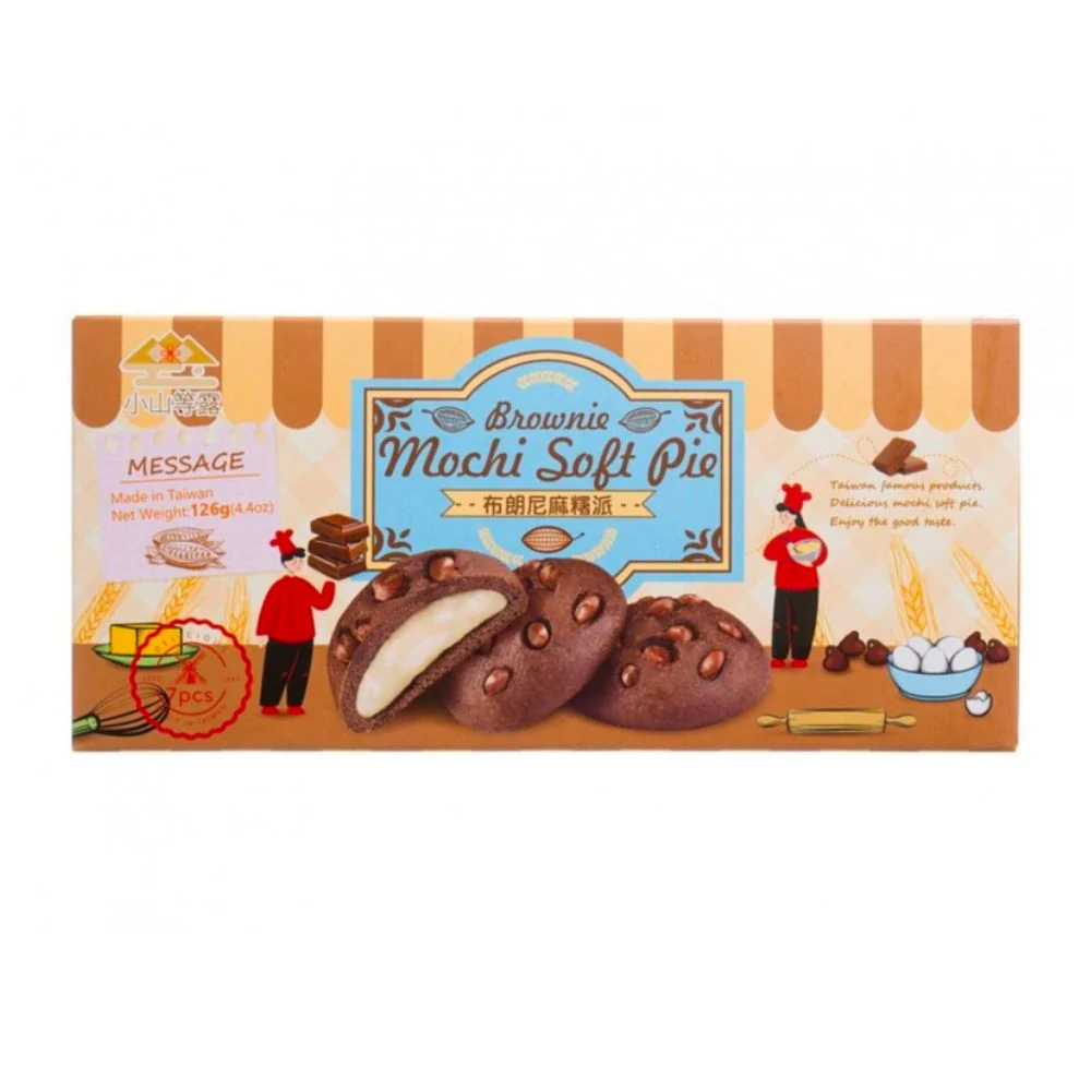 Mochi Soft Pie Brownie, merendine al cacao al gusto di brownie da 126g