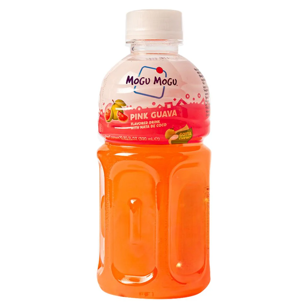 Mogu Mogu Pink Guava Flavored Drink, bevanda al gusto di guava e nata de coco da 320ml