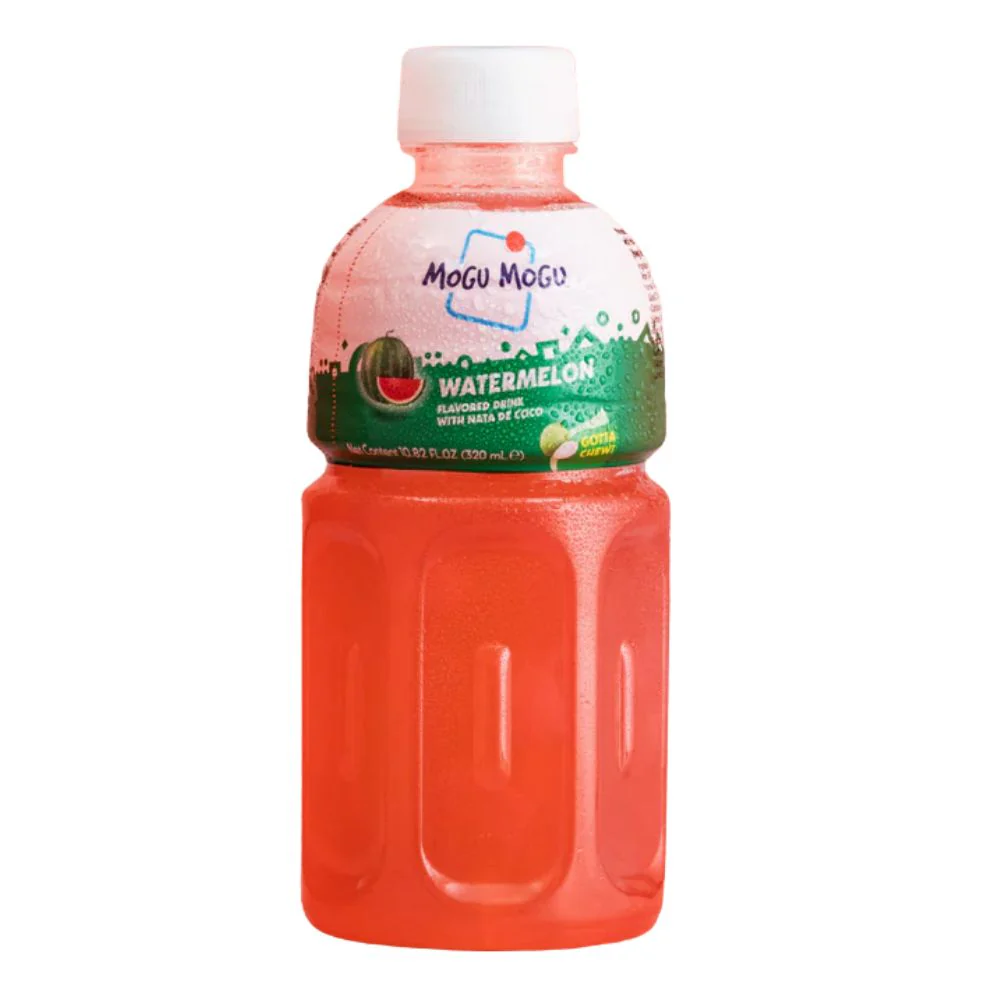 Mogu Mogu Watermelon, bevanda al gusto di anguria con nata de cocco da 320ml