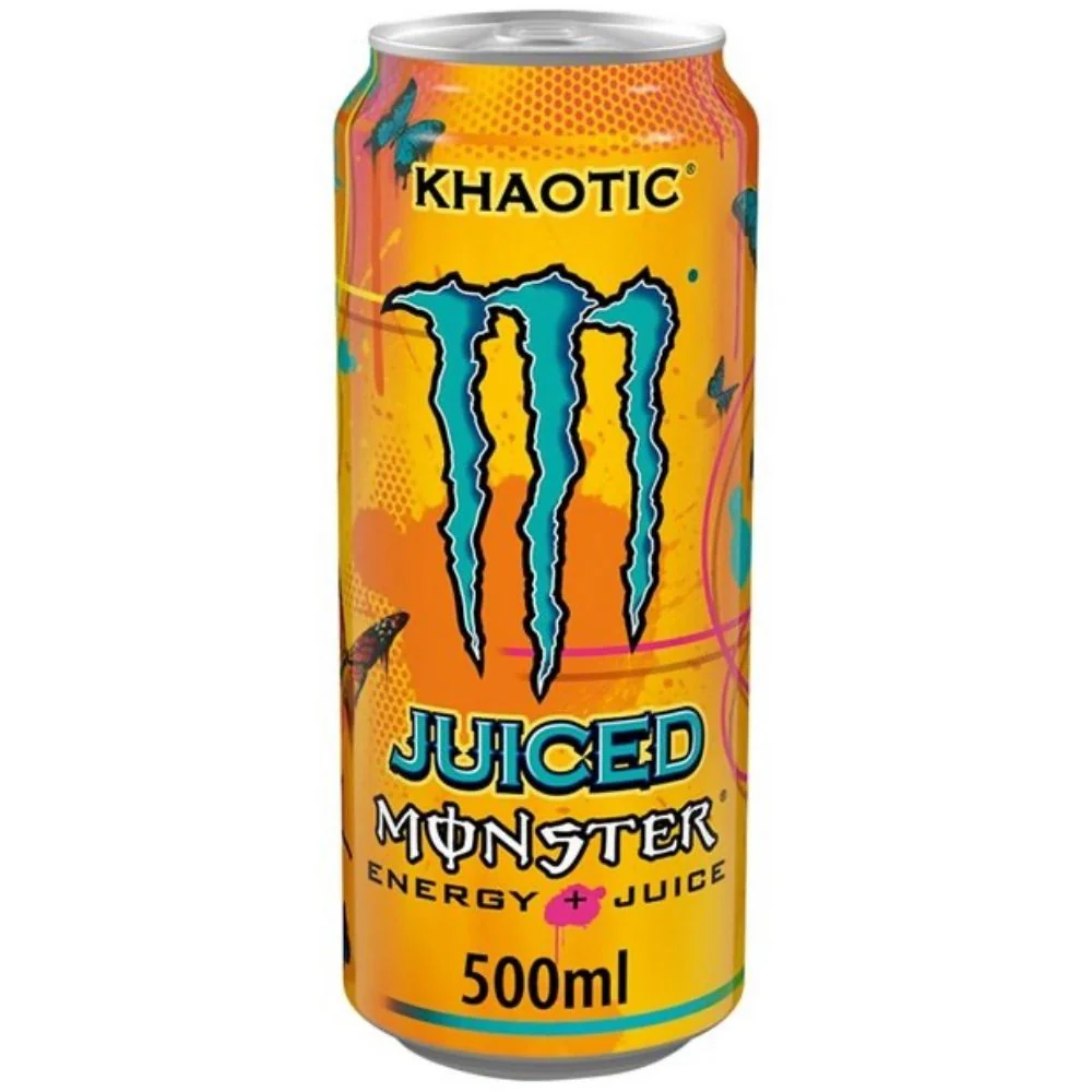 (Monster non da collezione, danneggiata) Monster Khaotic, energy drink all'arancia da 500ml