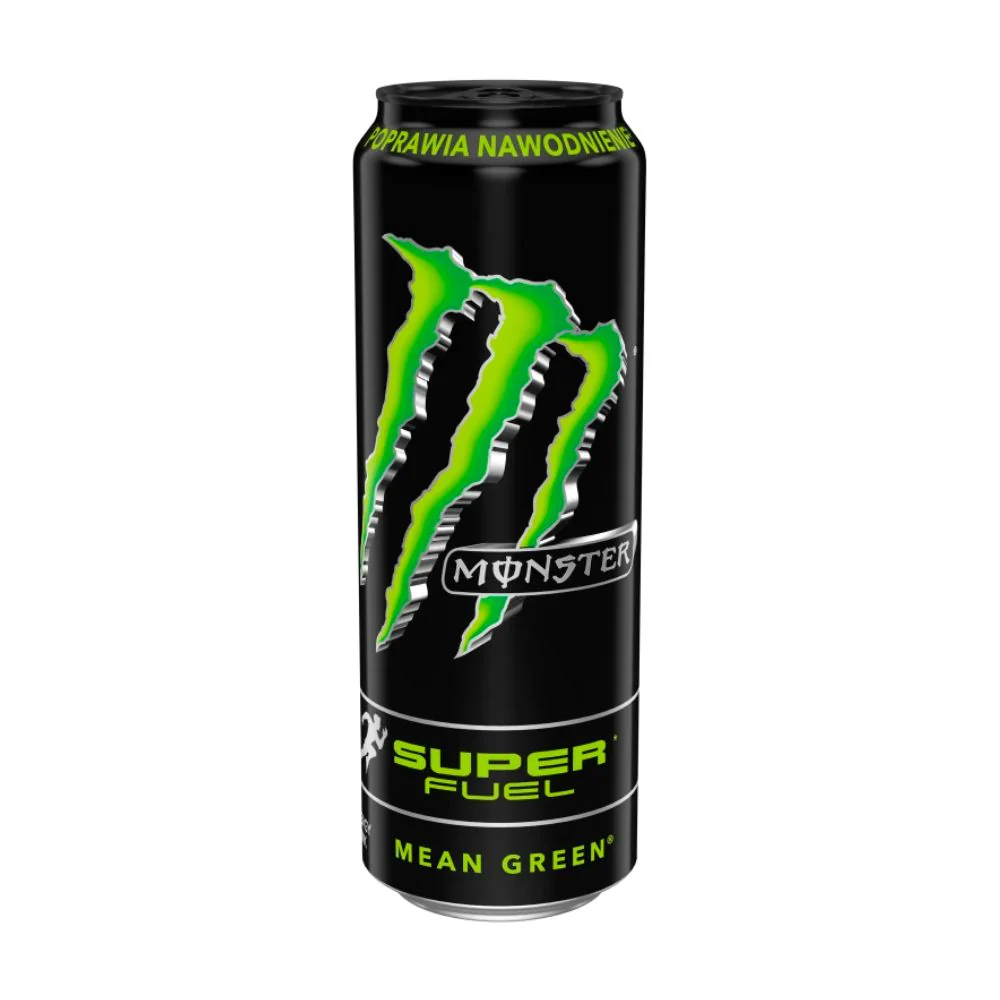 (Monster non da collezione, danneggiata) Monster Super Fuel Mean Green, energy drink agli agrumi da 568ml