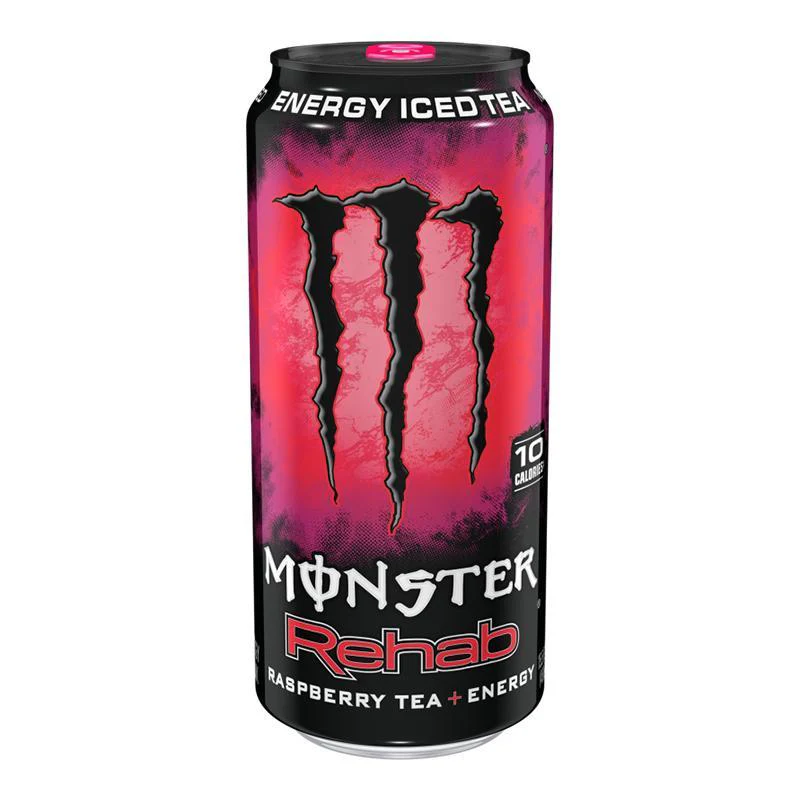 Monster Rehab Raspberry Tea, energy drink al tè ai lamponi da 458 ml