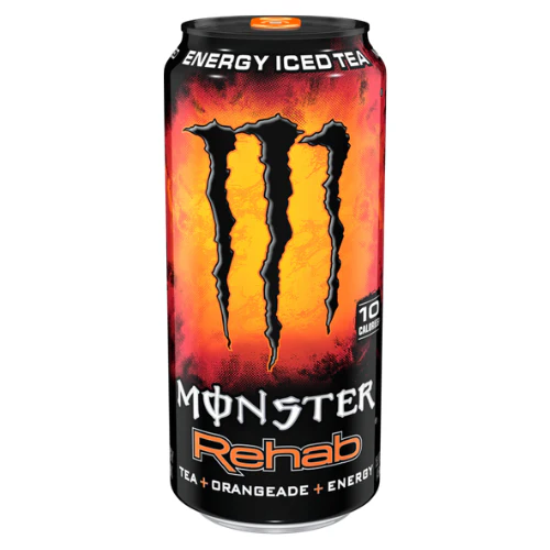 Monster Rehab Tea Energy Orangeade, energy drink al tè all'arancia da 355ml