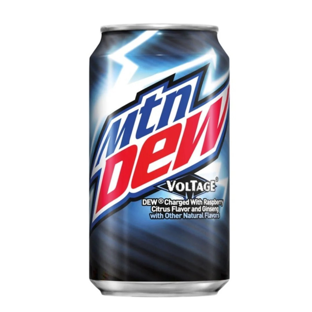 Mountain Dew Voltage, bevanda lampone e ginseng da 355ml
