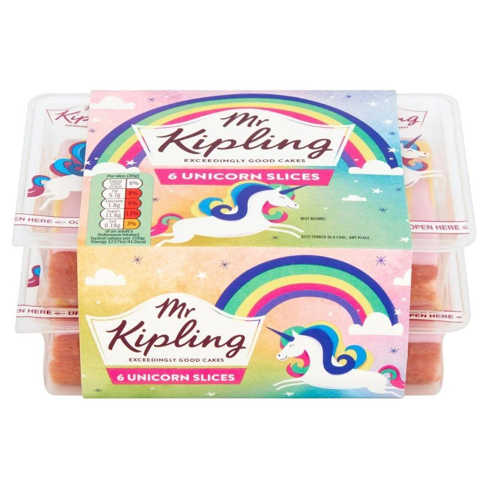 Mr Kipling 6 Unicorn Slices, tortine unicorno da 212g