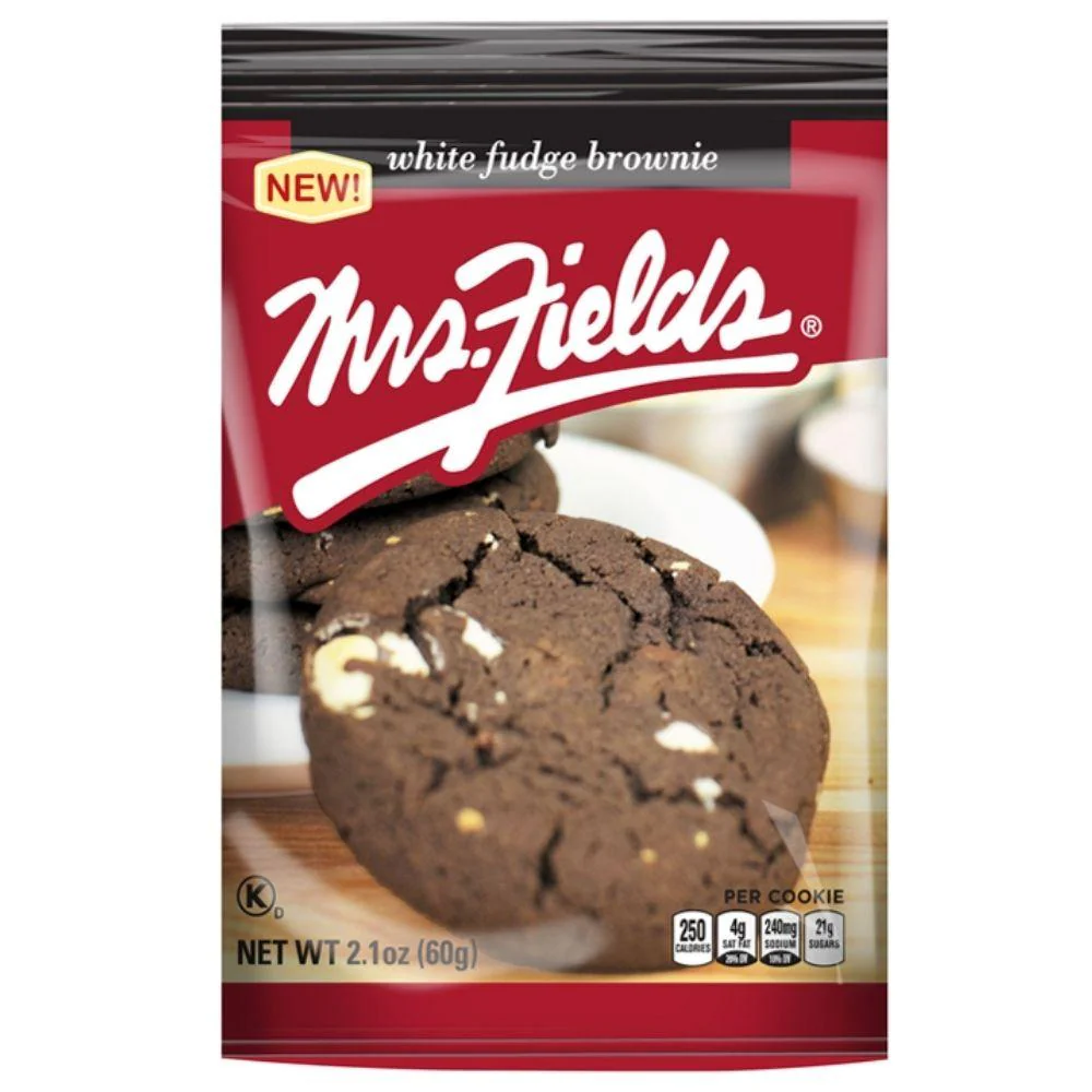 Mrs Fields Fudge Brownie, biscotto al cioccolato con pezzi di cioccolato bianco da 60g