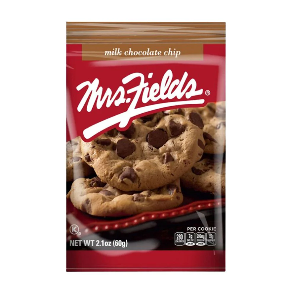 Mrs Fields Milk Chocolate Chip Cookies, biscotto con gocce di cioccolato da 60g