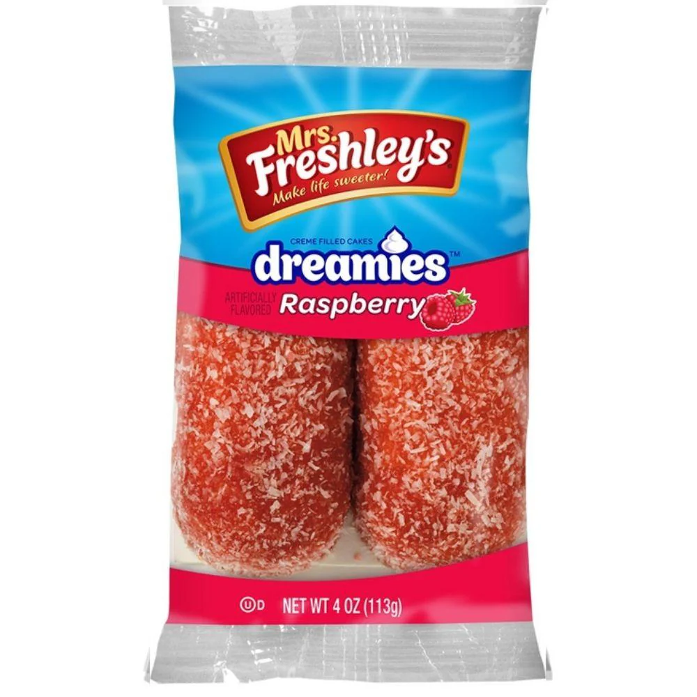 Mrs Freshley's Raspberry Dreamies, merendine al cocco e lampone da 113g