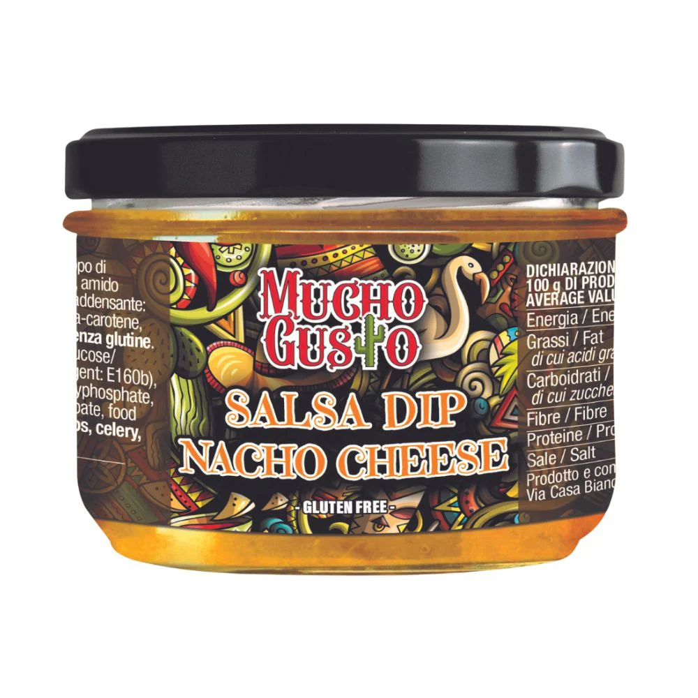Mucho Gusto Salsa Dip Nacho Cheese, salsa cheddar da 220g