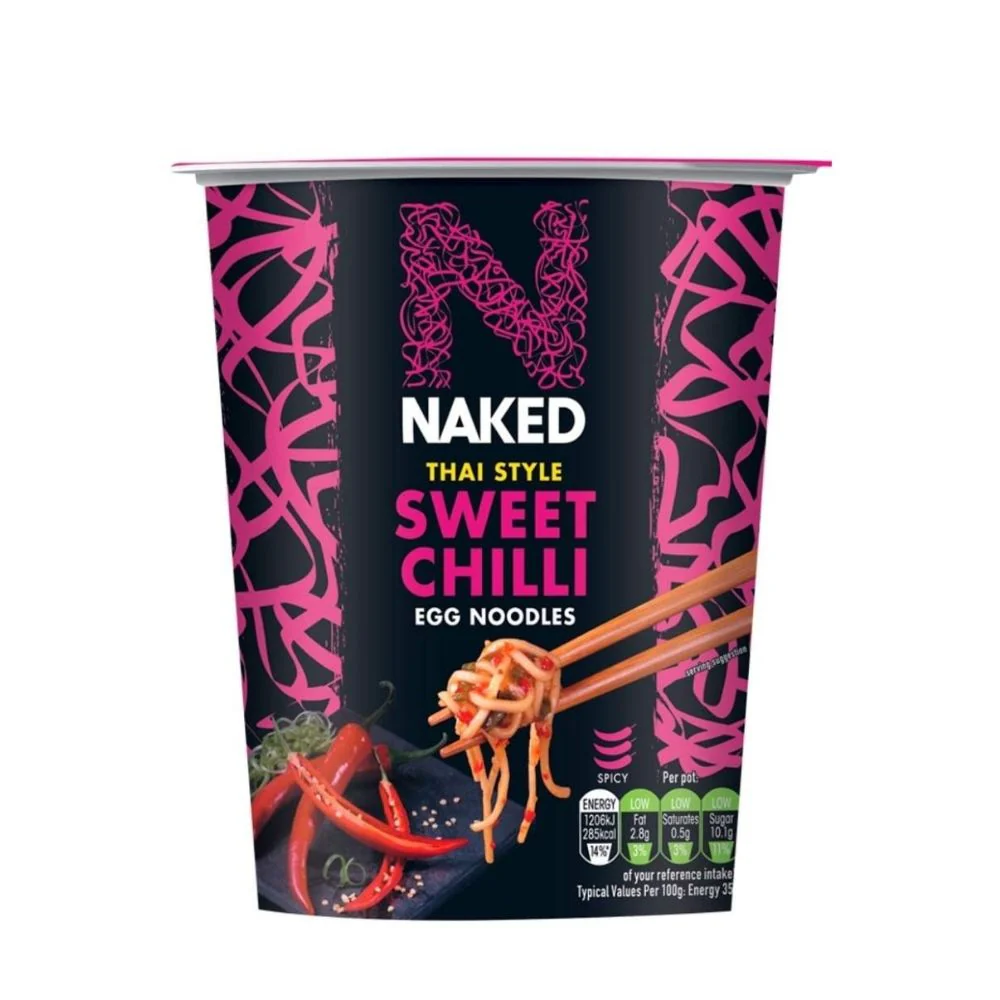 Naked Thai Sweet Chilli Egg Noodles, noodles all'uovo con salsa piccante da 78g