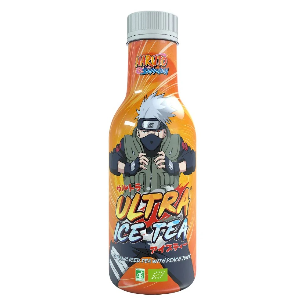 Naruto Ultra Ice Tea Kakashi With Peach Juicy, tè bianco con succo di pesca da 500ml