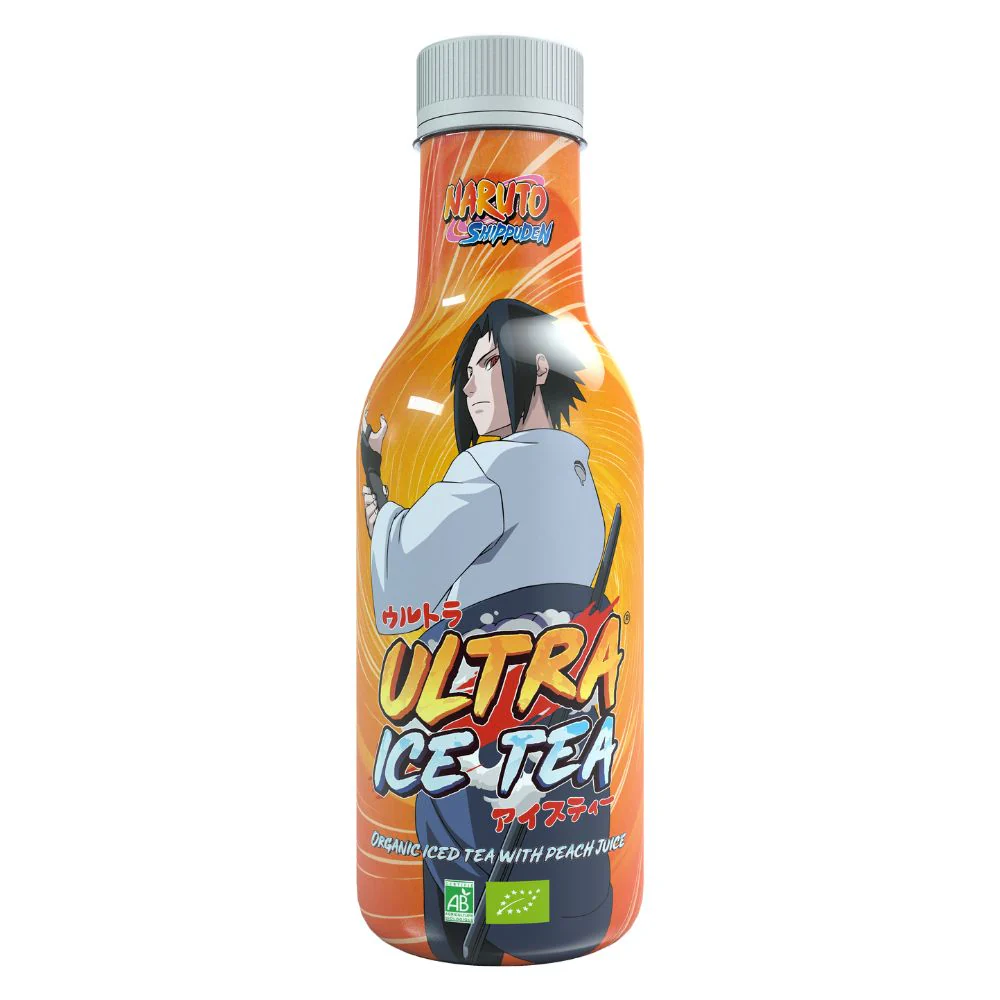 Naruto Ultra Ice Tea Sasuke With Peach Juicy, tè bianco con succo di pesca da 500ml