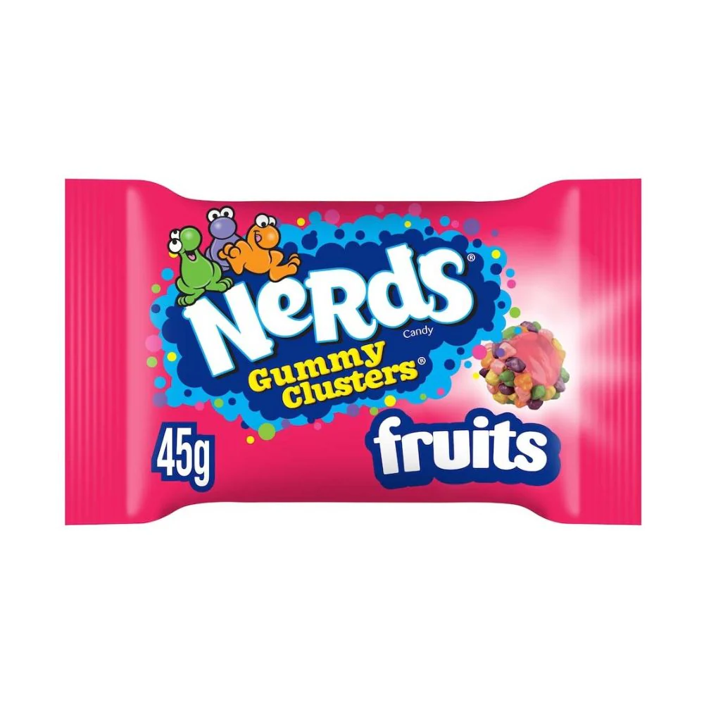 Nerds Gummy Cluster Fruits, caramelle al gusto di frutta da 45g