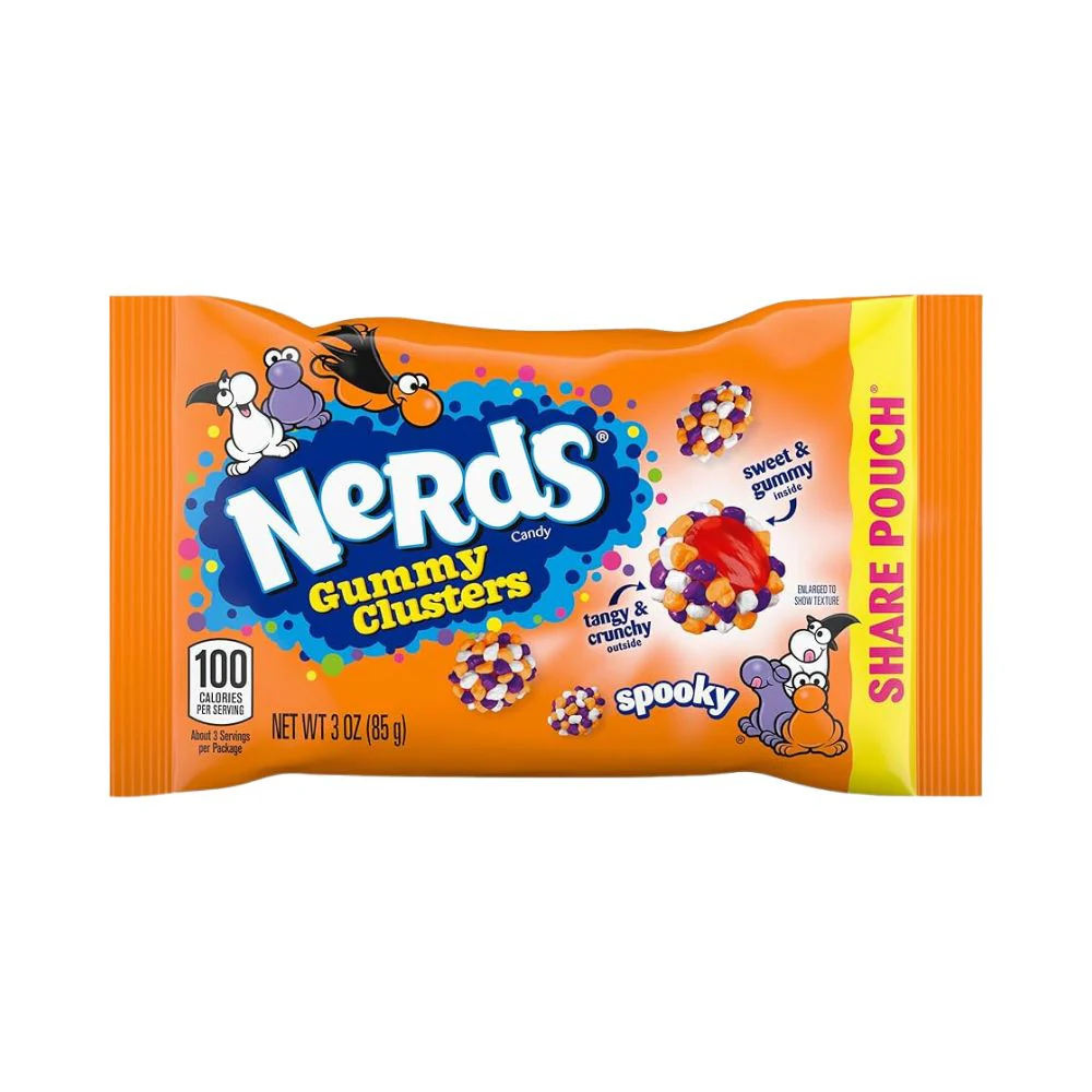 Nerds Gummy Clusters Spooky, caramelle gommose al gusto di frutta da 85g