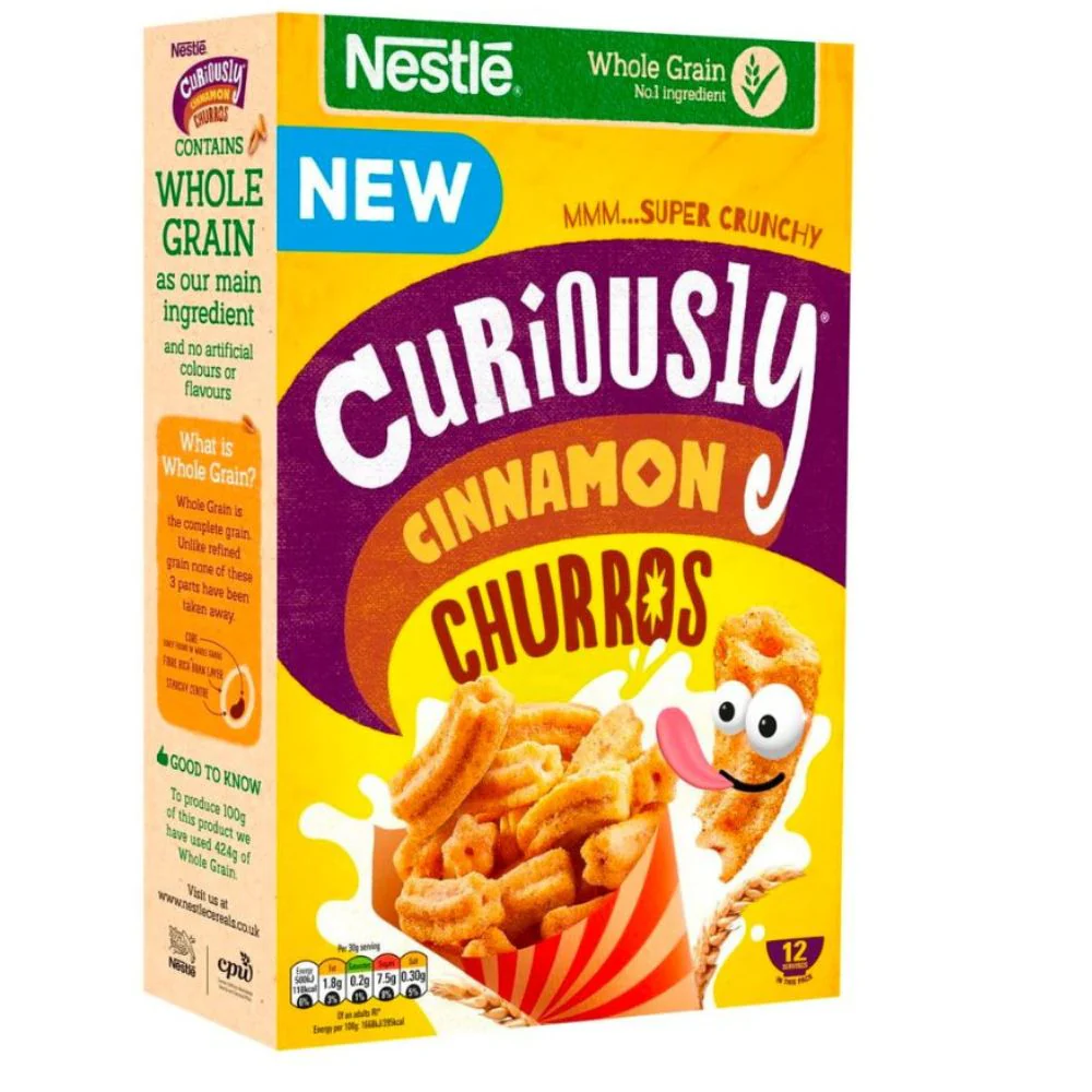 Nestlè Curiously Cinnamon Churros, cereali al gusto di churros alla cannella da 360g
