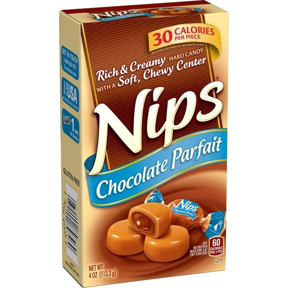 Nips Chocolate Parfait, caramelle con cuore al cioccolato da 113.3g