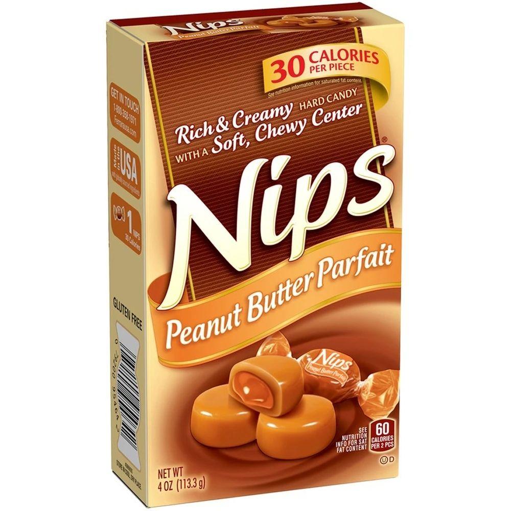 Nips Peanut Butter Parfait, caramelle con cuore al burro d'arachidi da 113.3g