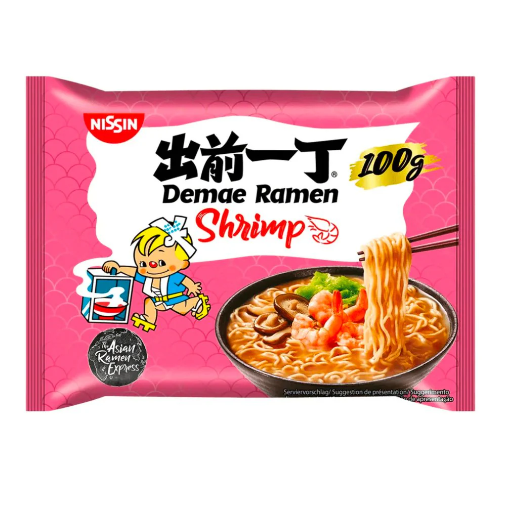 Nissin Ramen Shrimp, noodles al gusto di gamberetti da 100g