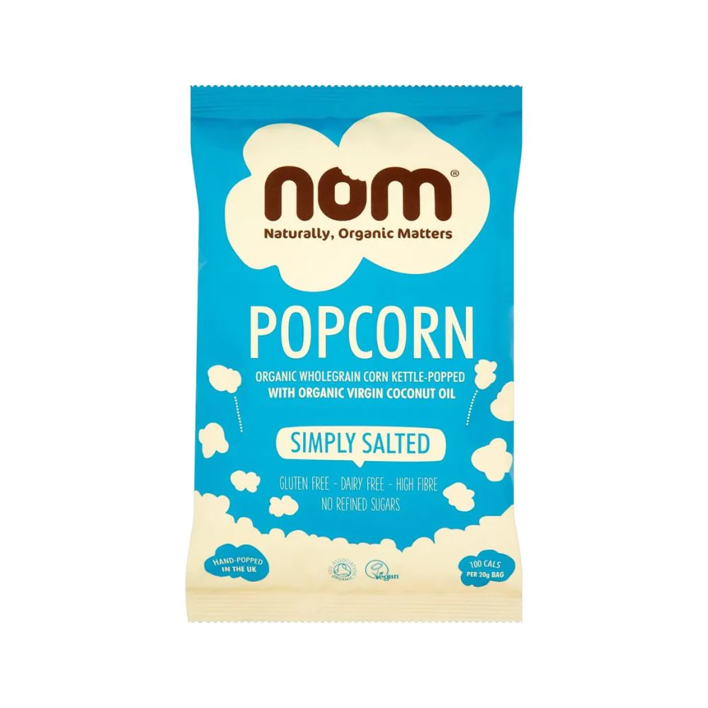 Nom Popcorn Simply Salted, popcorn salati da 20g
