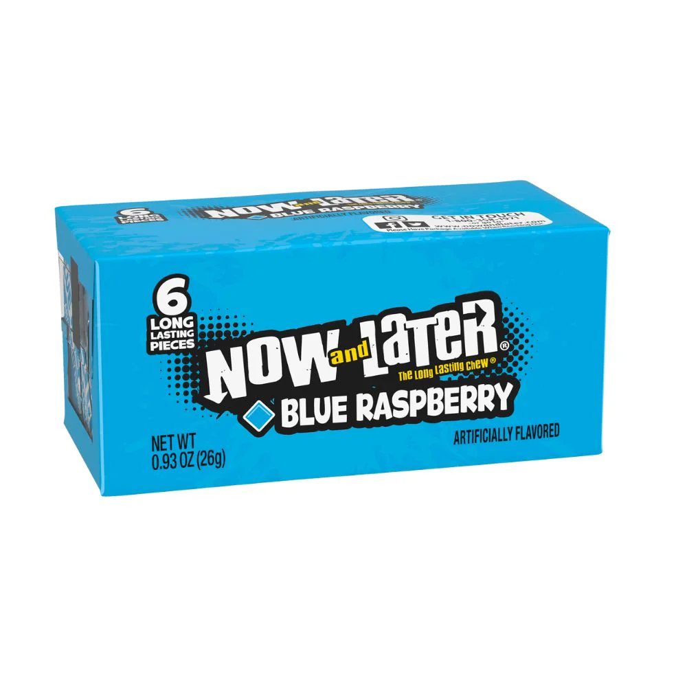 Now Later Blue Raspberry, caramelle ai mirtilli da 26g
