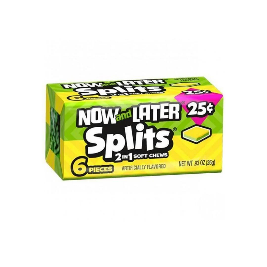 Now&Later Chewy Lemon-Lime, caramelle al limone da 26g