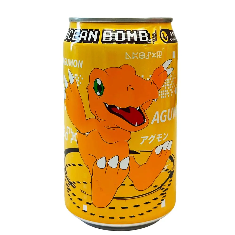Ocean Bomb Digimon Agumon, bevanda al gusto di banana da 330ml