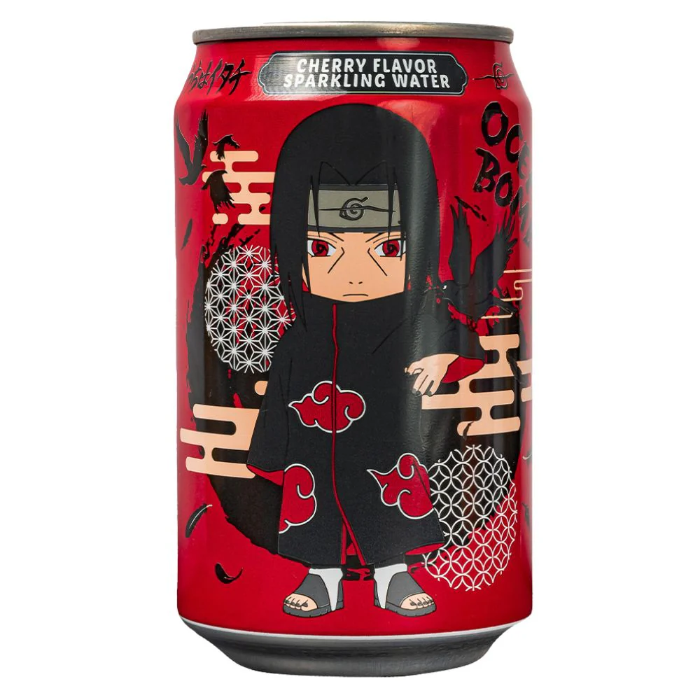 Ocean Bomb Itachi Cherry Sparkling Water, bevanda gassata aromatizzata al gusto di ciliegia da 330ml