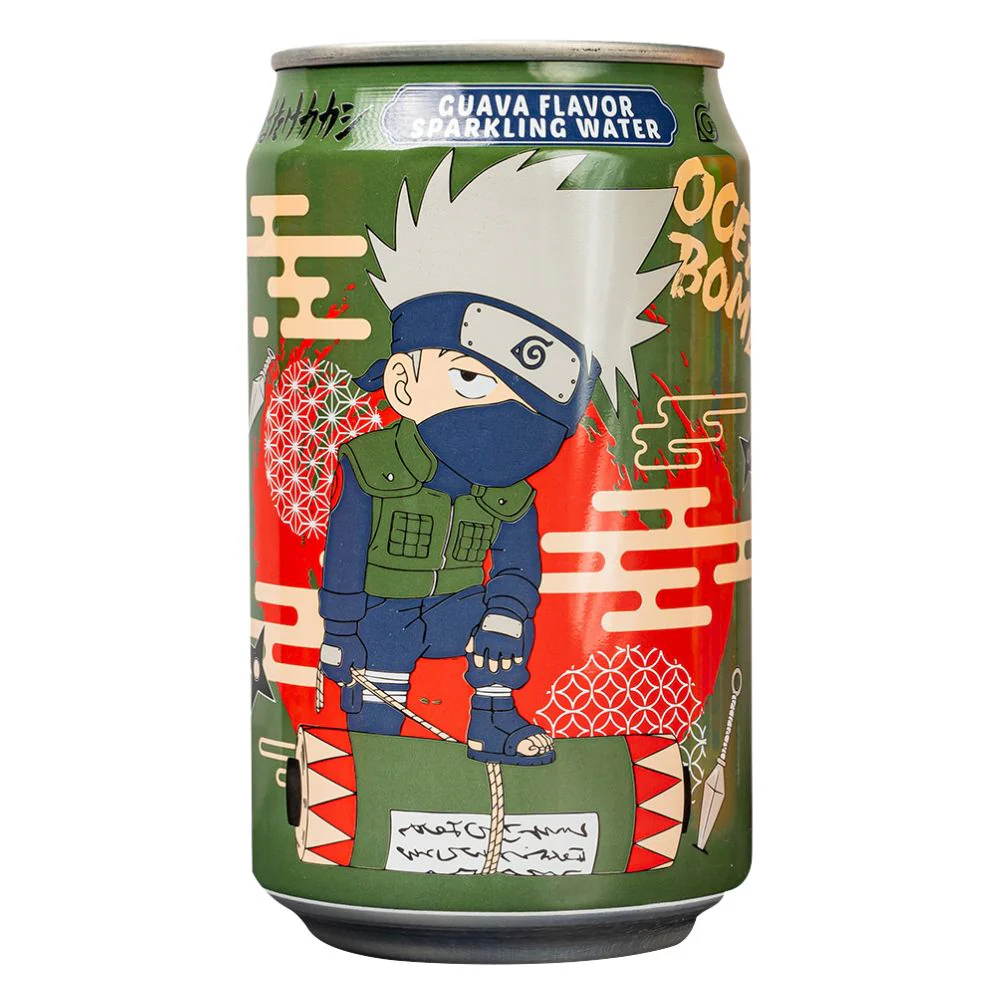 Ocean Bomb Kakashi Guava Sparkling Water, bevanda gassata aromatizzata al gusto di guava da 330ml