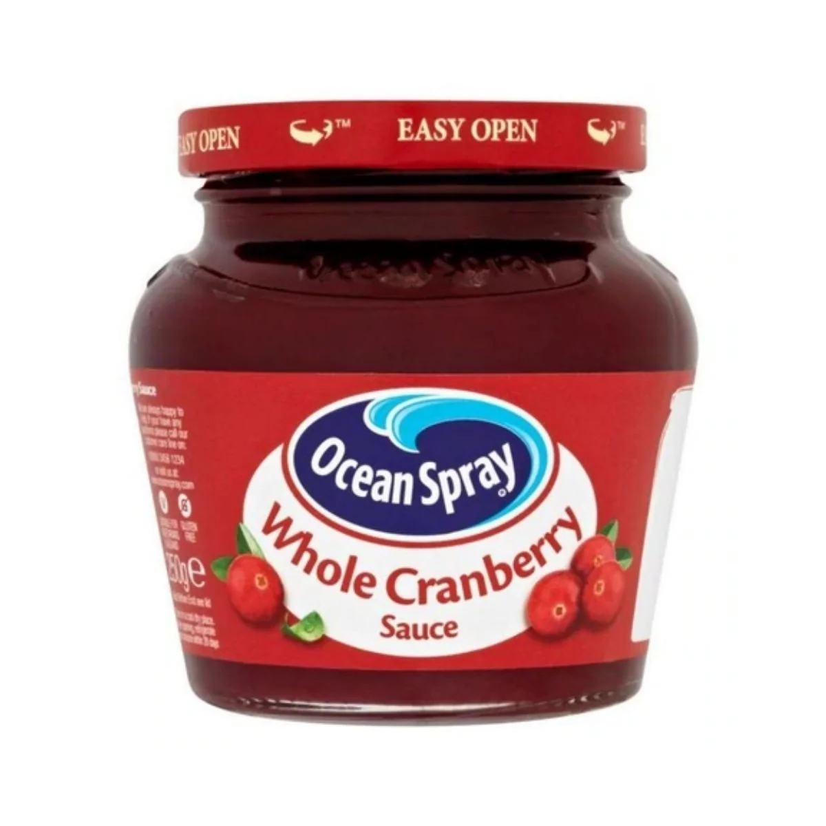 Ocean Spray Whole Cranberry Sauce, salsa con pezzi di mirtilli da 250g
