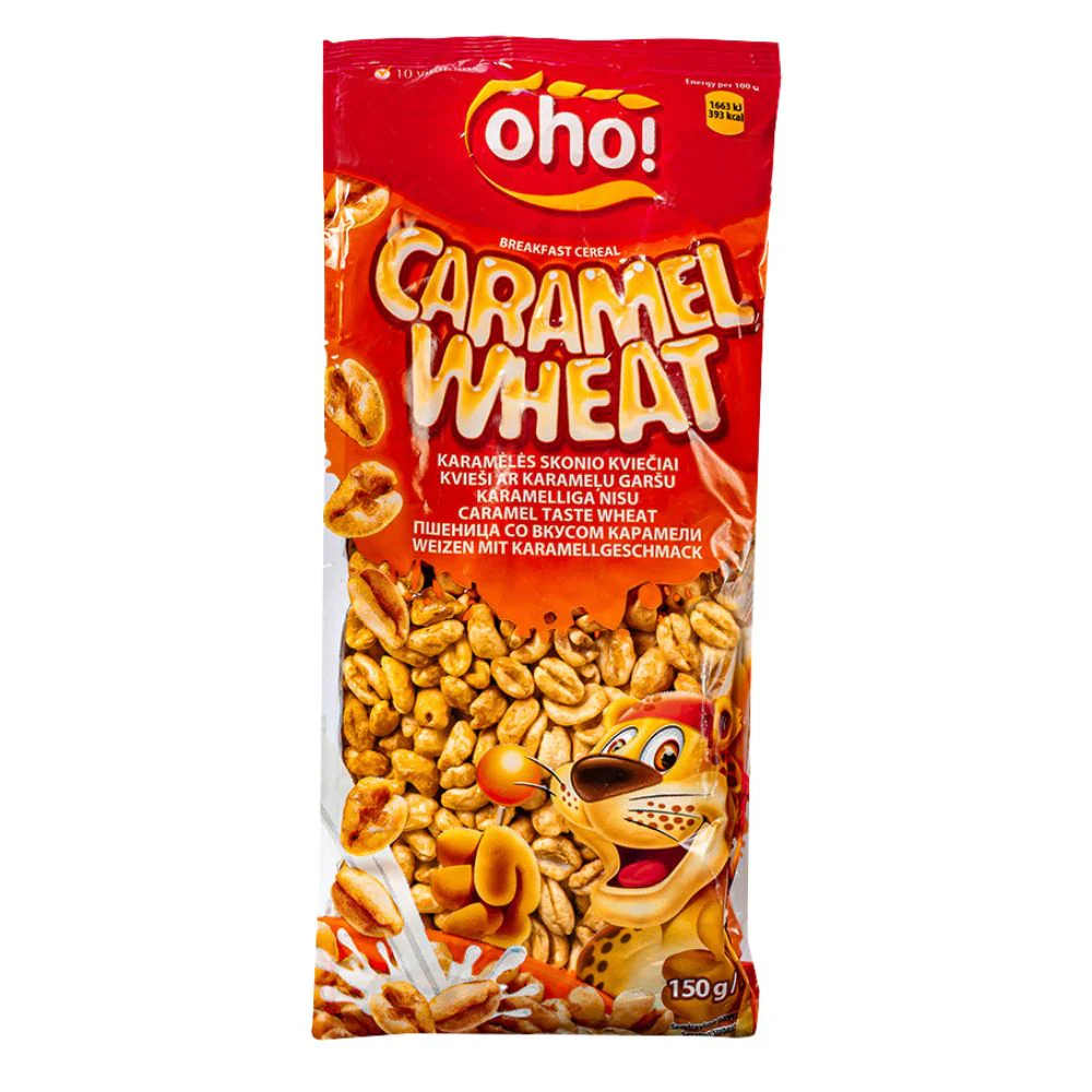 Oho! Caramel Wheat, cereali al gusto di caramello da 150g