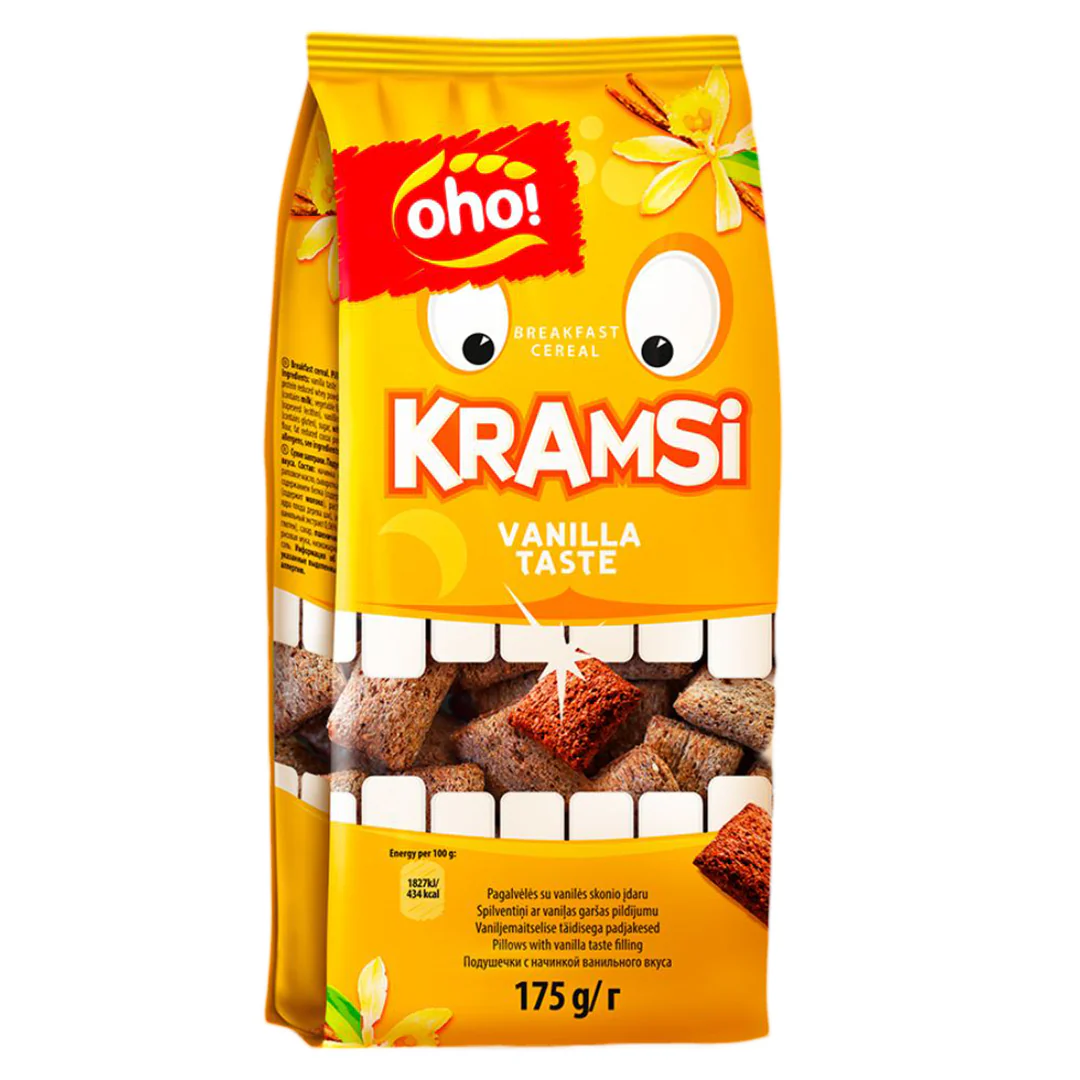 Oho Kramsi Vanilla, cereali al gusto di vaniglia da 175g
