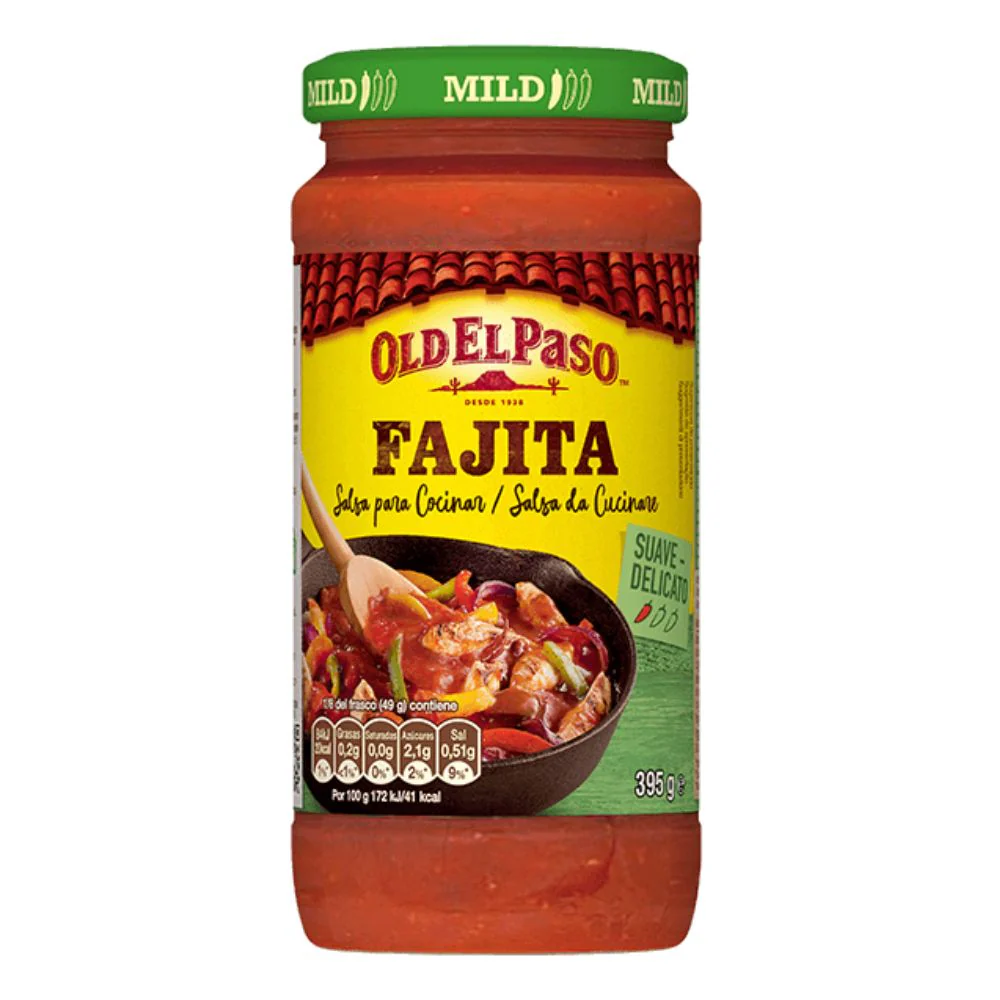 Old El Paso Fajita Sauce, salsa di pomodoro e peperoni da 395g