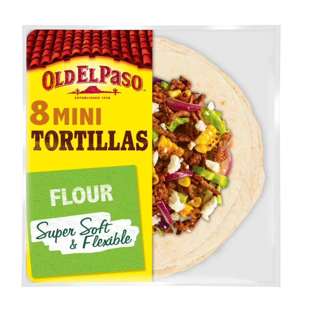 Old El Paso Mini Tortillas, 8 mini tortillas da 220g