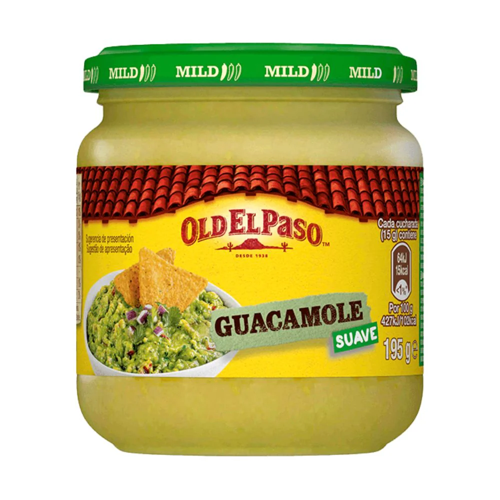 Old El Paso Guacamole Sauce, salsa guacamole da 195g