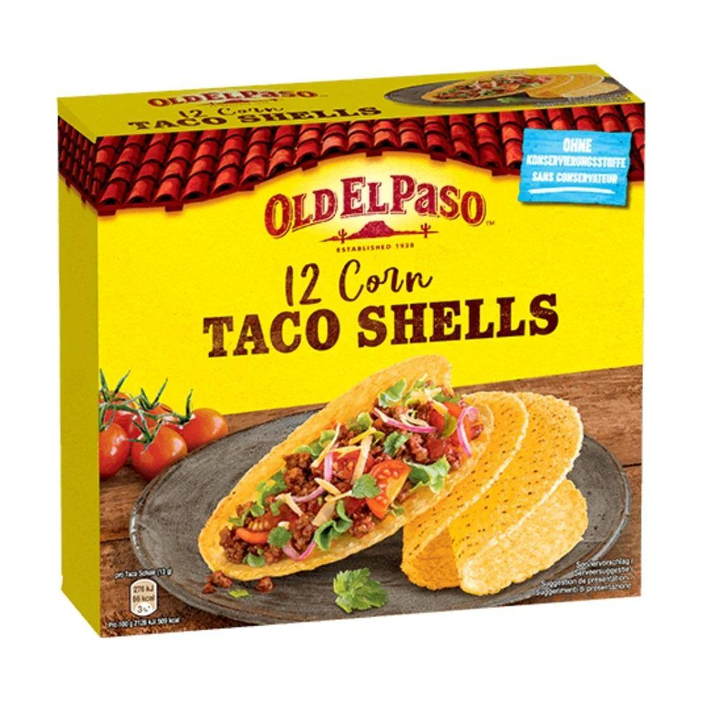 Old El Paso Taco Shells, 12 tacos croccanti da 156g