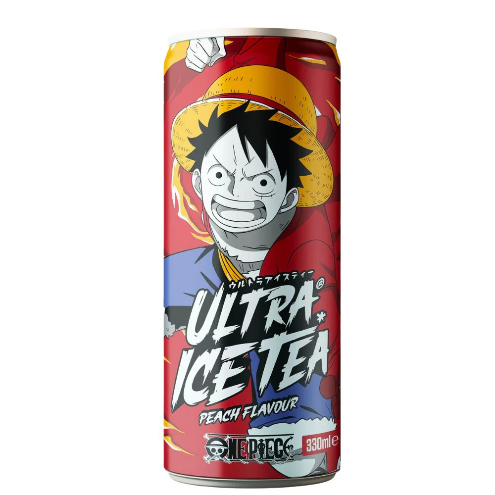 One Piece Ultra Ice Tea Luffy, tè alla pesca da 330ml
