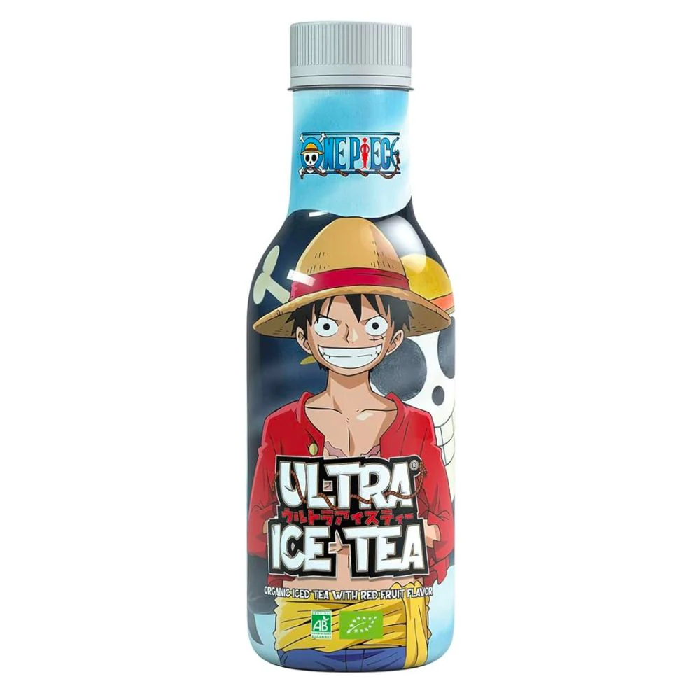 One Piece Ultra Ice Tea Luffy, tè al gusto di frutti rossi da 500ml