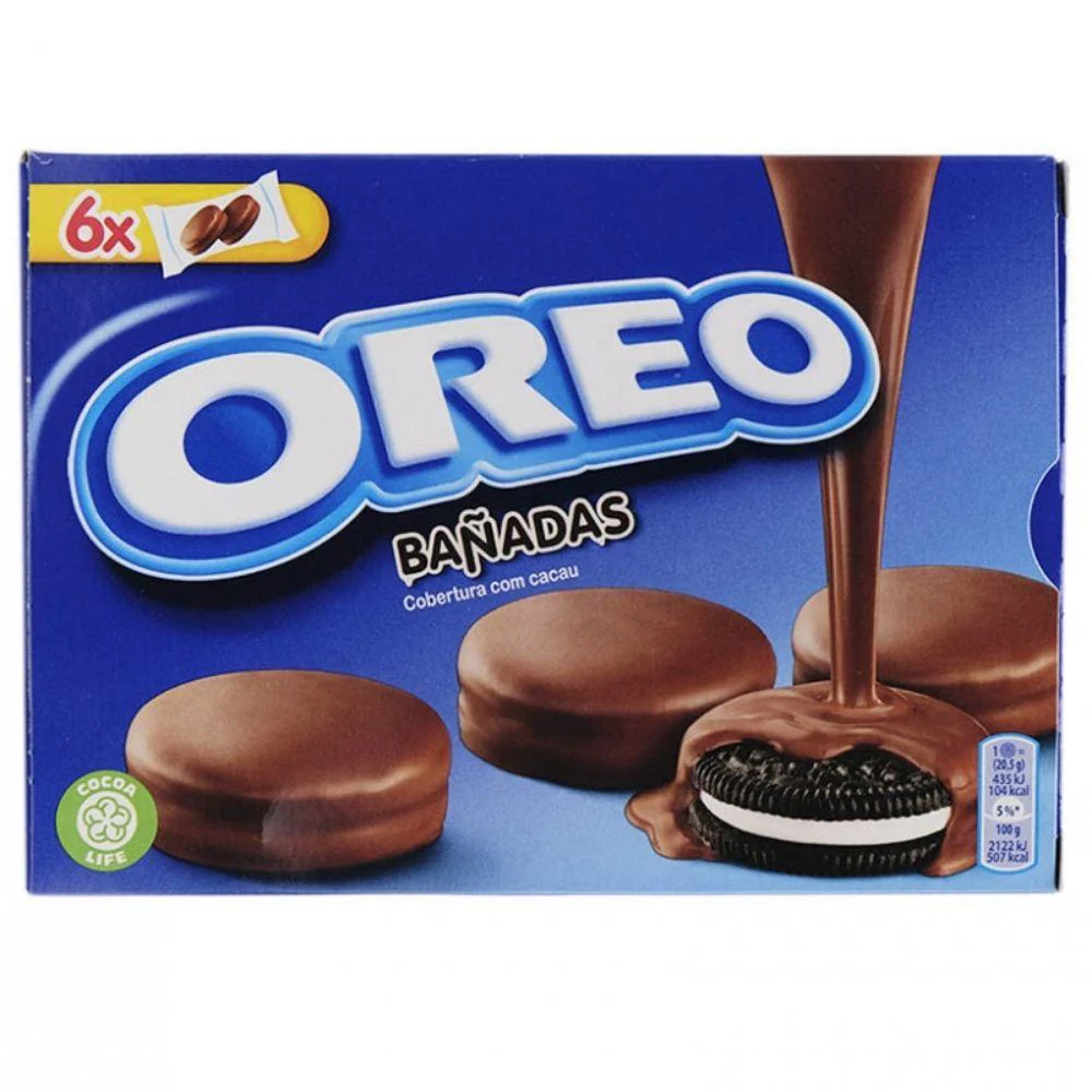 Oreo Bañadas, biscotti alla vaniglia ricoperti di cioccolato da 246g