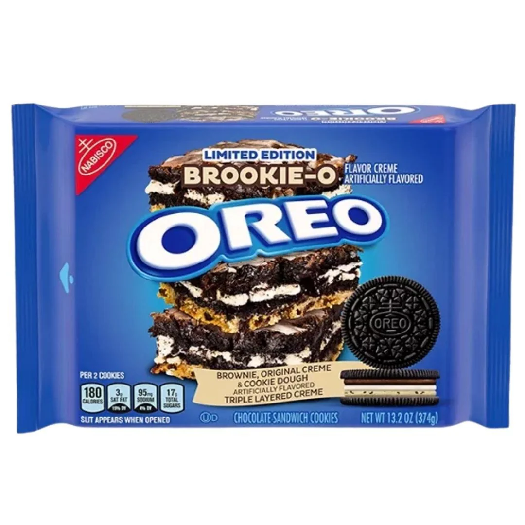 Oreo Brookie-o Limited Edition, biscotti con tre strati di crema da 374g