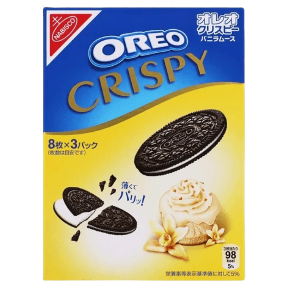 Oreo Crispy Vanilla Mousse, biscotti ripieni di mousse alla vaniglia da 154g