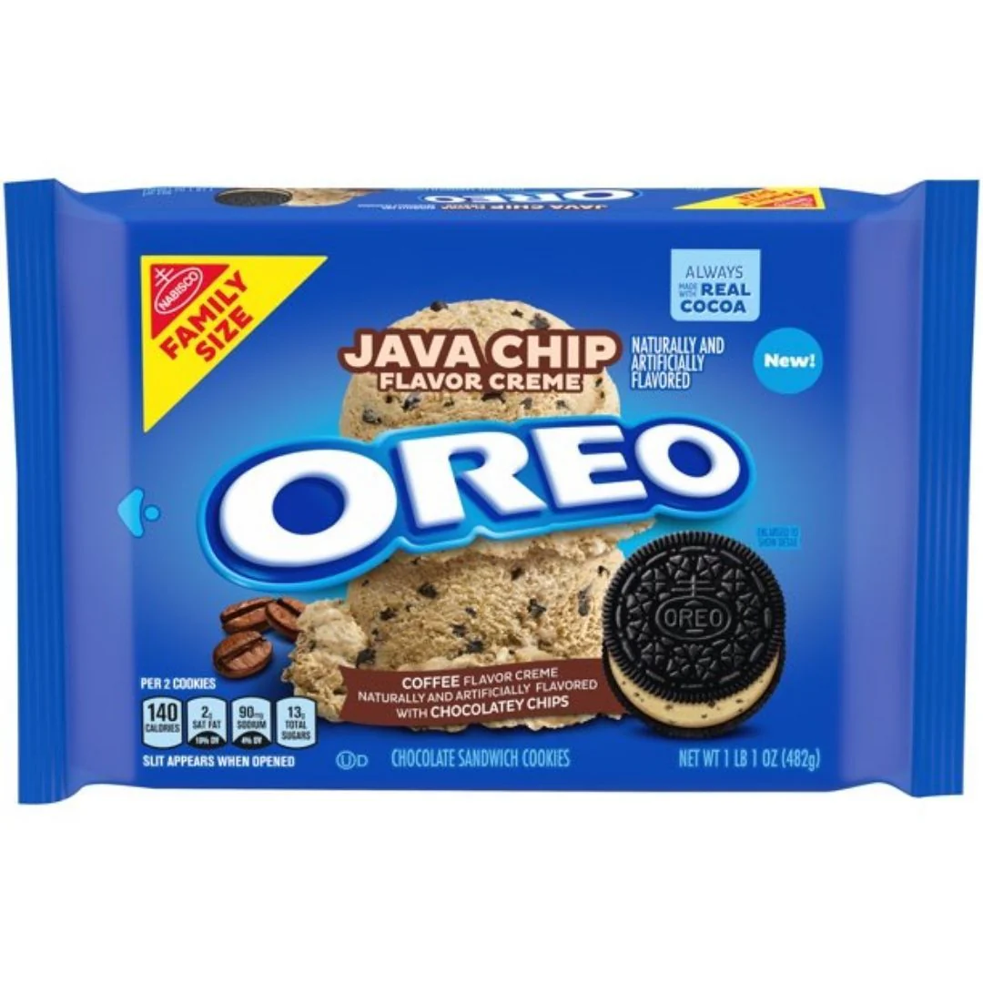 Oreo Java Chip Flavor Coffee Creme, biscotti con crema al caffè e gocce di cioccolato da 482g
